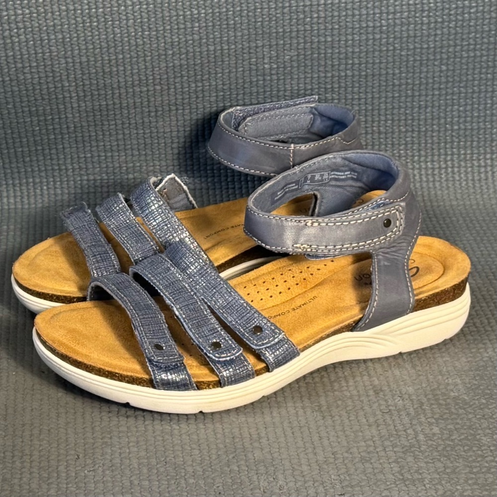 Clarks Women's Amanda Tealite Sport‎ Sandals Blue Size 7